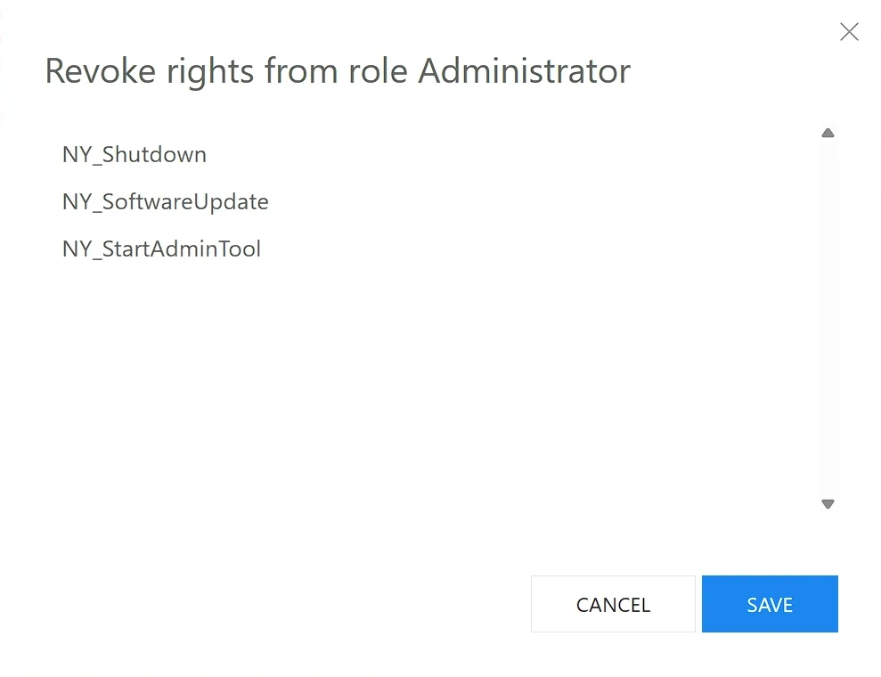 revokeRights